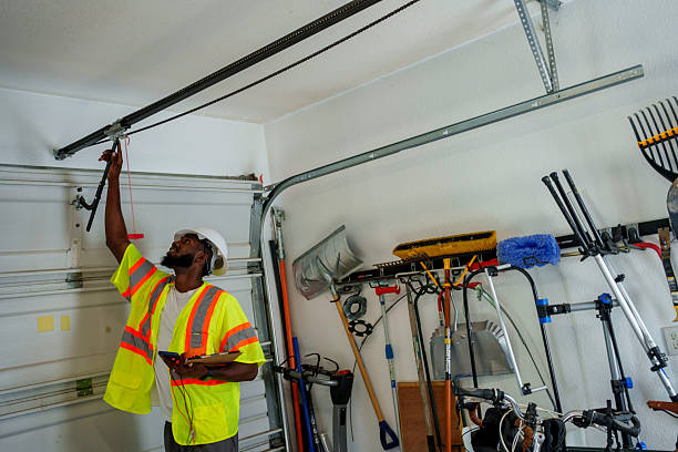 Professional Garage Door Panel Replacement technician working in Ashville, OH